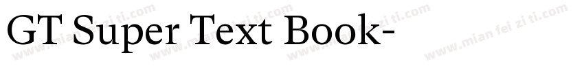 GT Super Text Book字体转换
